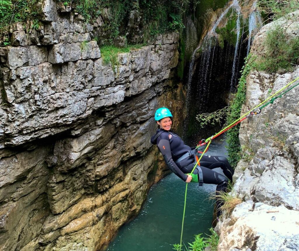 Rapel en el Barranco del Viandico en Nerín, Ordesa