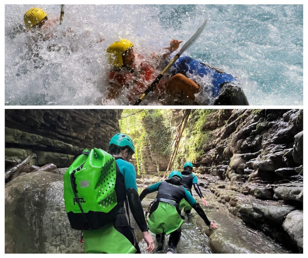 dos actividades en Ordesa, barranco del Furco y Rafting del Río Ara