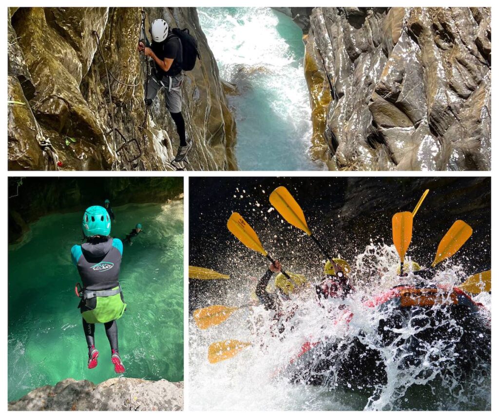 Tres actividades en Ordesa: Rafting, Barranquismo y vía ferrata del Sorrosal