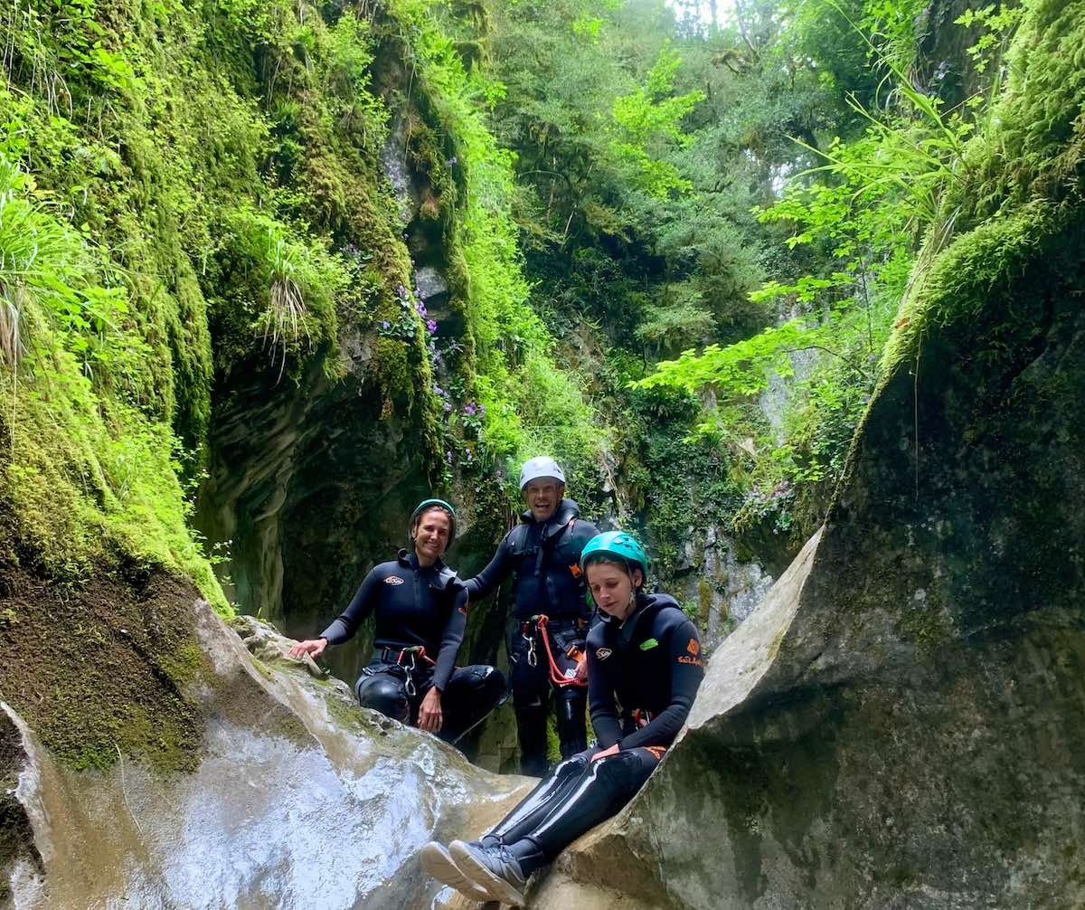 Barranquismo en familia en Ordesa.